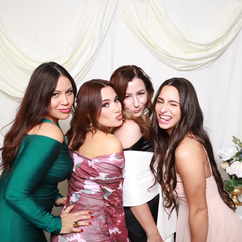 Wedding guests at Amy and Ahmed's Lake Mary Events Center digital photo booth