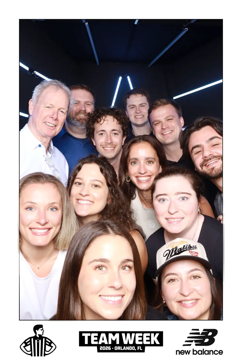 Foot Locker Team Week guests in the New Balance branded Vogue photo booth