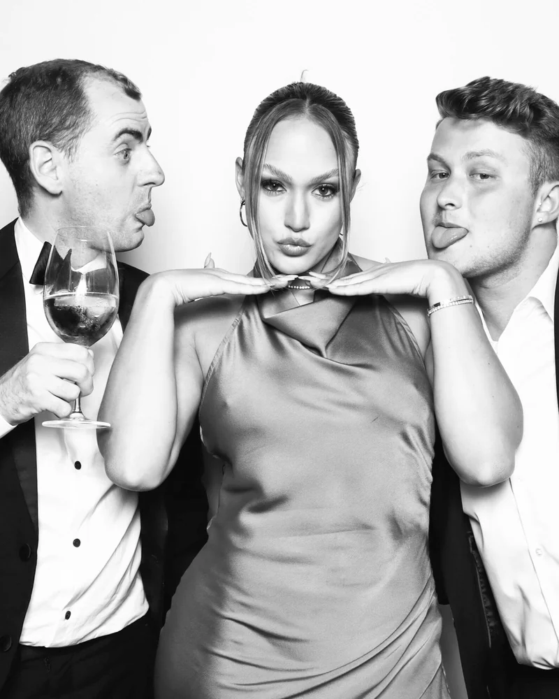 Glam photo booth portraits at a corporate event in Orlando