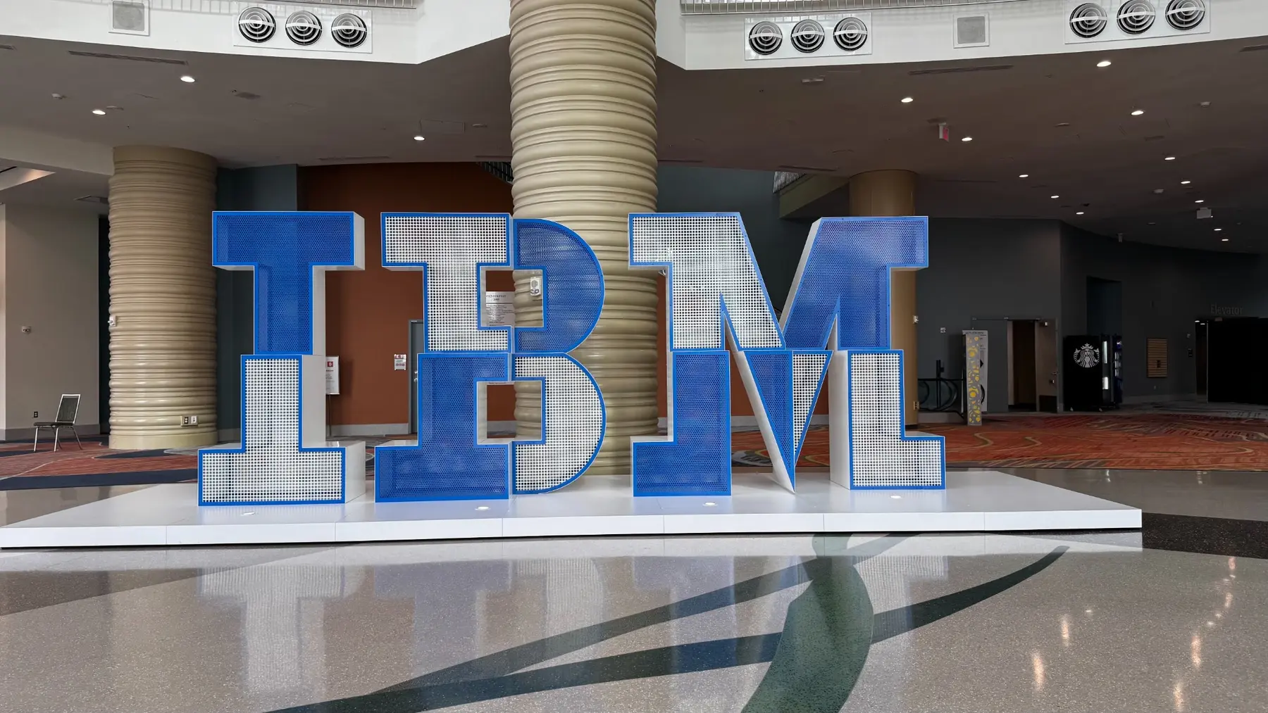 IBM display inside the Orange County Convention Center during TechXchange