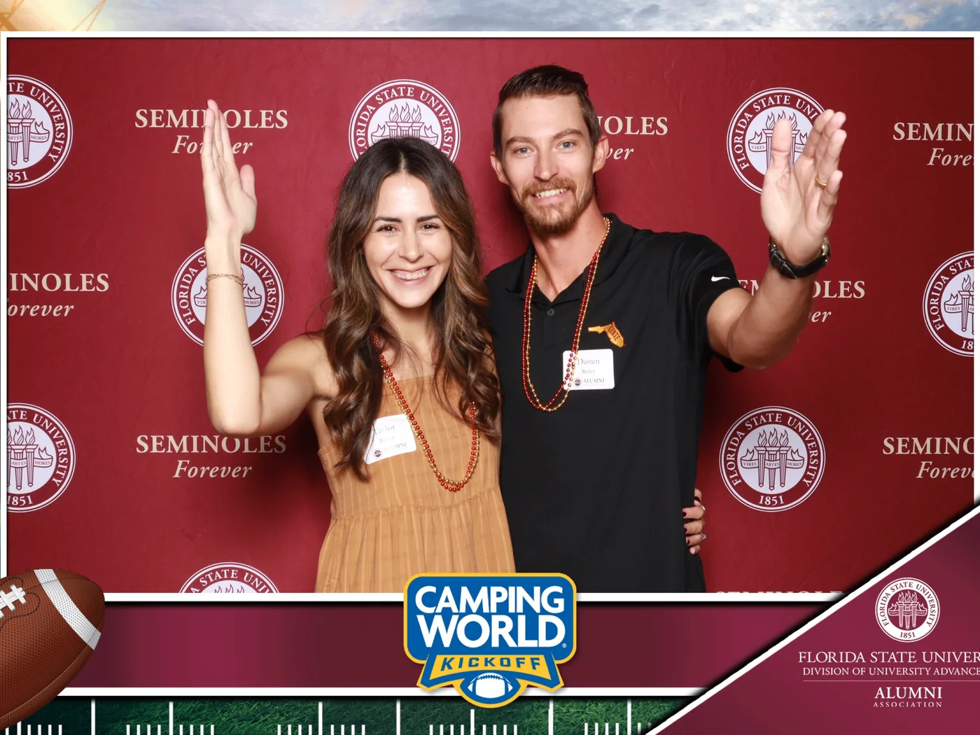 Sharp, professional Pro DSLR photo booth portrait at a branded Florida corporate event