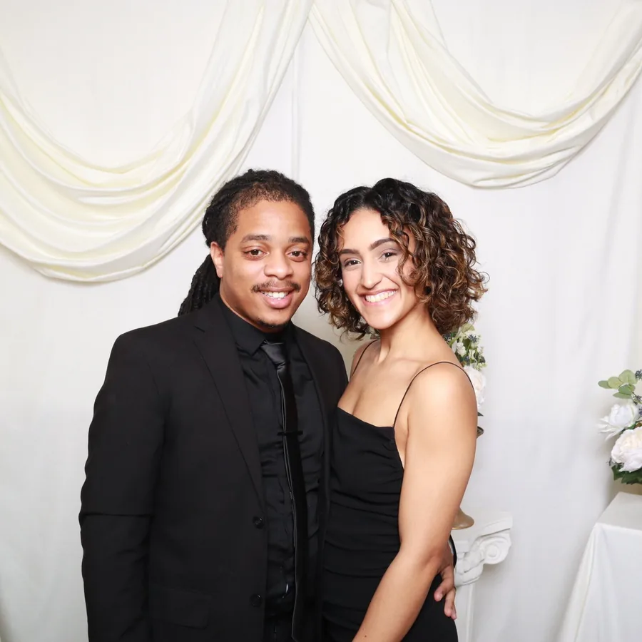 Color wedding photo booth rental portrait of a couple at an Orlando wedding reception